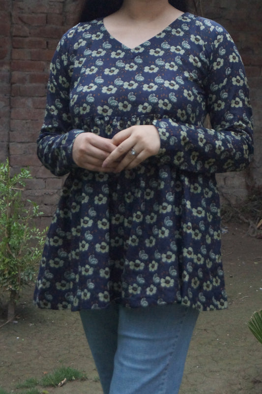 MID NIGHT BLOOM KURTI
