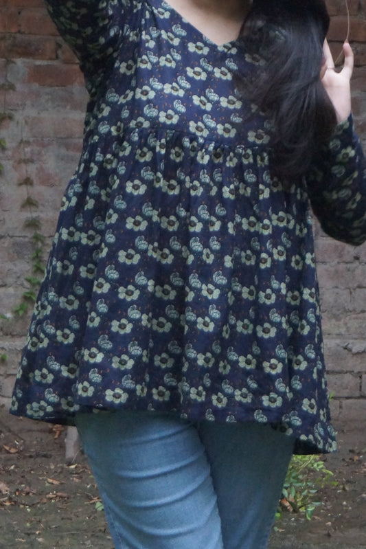 MID NIGHT BLOOM KURTI