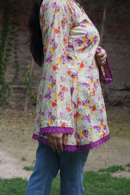FLORAL VERSE KURTI